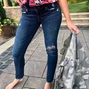 Dark wash distressed Abercrombie